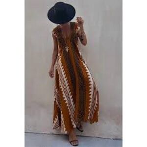 Bohemian Brown Maxi Dress